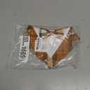 ADOGGYGO Fall Dog Tuxedo Bandana, Orange Plaid Pet Tux Collar with Bowtie, Adjustable Halloween Thanksgiving Formal Costume for Medium Large Dogs Pets (L)