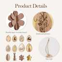 DN DECONATION Easter Hanging Ornaments, Rustic Wooden Bunny & Egg Decor with Embossed Pattern - Farmhouse Holiday Spring Tree, Table & Door Decorations DIY Gift Set of 12 (Brown, White and Yellow)