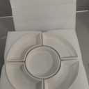 MALACASA Porcelain Divided Serving Dishes, Appetizers Tray, Serving Tray for Party  Perfect for Chips and Dip, Fruit, Veggies, Candy and Snacks, Divided Serving Platter, Relish Tray, White