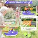 2-in-1 Water Sprinkler Baseball Toy Set for Kids, Summer Outdoor Water Game with 2 Sprinkler Heads, 360 Rotating Sprinkler for Backyard Summer Fun