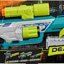 Nerf Rebel Ops Deadeye Blaster, 24 Nerf Elite Foam Darts, Shieldstock & Scope-Barrel Attachments, Kids Gift Toys, Ages 8+
