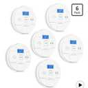 6 Pack 2in1 SmokeDetector Carbon Monoxide,85 dB Alarm,LED Indication,LCD Digital