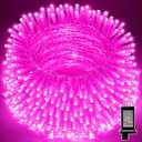 LAMPHOME 33ft Valentine's Day String Lights, Christmas Decorative Mini Lights, 100 LED Pink Fairy Starry String Lights Plug in, 11 Lighting Modes for Valentines Day Tree Decorations (Pink)