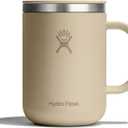 Hydro Flask Coffee Mug  Insulated Stainless Steel, Non Spill, Leak Resistant Travel Mug 24 Oz Oat Tan