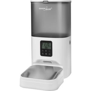 Automatic Pet Food Dispenser, 6 Litre Capacity, Programmable Up to 8 Meals a Day for Dogs and Cats, LCD Display, Battery or USB Operated