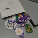 Kajaia 13 Pcs Mardi Gras Tiered Tray Decor Set Wooden Carnival Table Centerpiece Mardi Gras Tiered Tray Decorations Purple Gold Green Venetian Masquerade Mask Gnome Truck Signs for Home Kitchen Bar