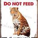 2 x Tin Sign Please Do Not Feed The Leopard For Home Bar Shop Decorations 8.00"x12.00"