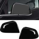 Jaronx Compatible with Tesla Model Y Mirror Caps Side Mirror Replacement 2020 2021 2022 2023 2024,Left Driver+Right Passenger Side Rear View Mirrors Cover Cap for Tesla Model Y Accessories (Black)
