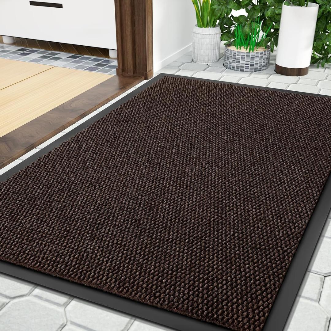 Yimobra Doormat Outdoor Indoor Entrance 36 x 24, All-Season All-Weather Front Door Mat, 100% Waterproof Welcome Matt for Floor Garage Outside Entry, Stain and Fade Resistant