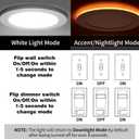 Meconard 24 Pack 6 Inch 5CCT LED Recessed Ceiling Light with Night Light, 2700K/3000K/3500K/4000K/5000K Selectable Ultra-Thin Lighting, 12W=110W, 1050LM, Dimmable Canless Wafer Downlight ETL&FCC