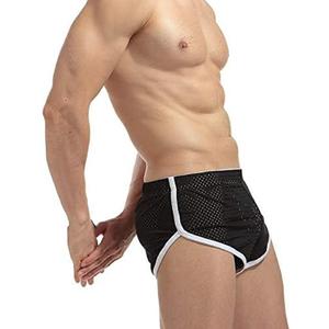 Men's 3-Inch Mesh Workout Shorts - Breathable Quick-Dry Lounge Running Sexy Gym Athletic Fitness Casual Short XL