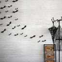 5 x Halloween Bats Decoration, 4 Different Sizes 3D Realistic PVC Bats Stickers for Outdoor Scary Bat Sticker for Home Decor Bathroom Indoor Halloween DIY Home Decor Party Supplies 16PCS