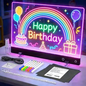 16'' Rechargeable LED Drawing Board for Kids, Light Up Drawing Tablet for Girls Boys, Cordless Drawing Pad Arts Crafts for Kids Ages 8-12, Easter Birthday Gifts for 5 6 7 8 Year Old Girls (Black)