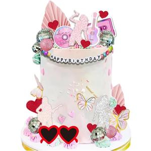 DiDida Music Singer Cake Topper for Music Fans, 5-Piece Set, Perfect for Concert-Themed Cake Decoration