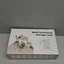 YOSHIONAL Rotating Makeup Vanity Organizer, Bathroom Countertop Cosmetic Skin Care Storage, Cosmetic Display Case with Brush Holder, for Skincare Perfume Cosmetics, Detachable Hanging Trays & Hooks