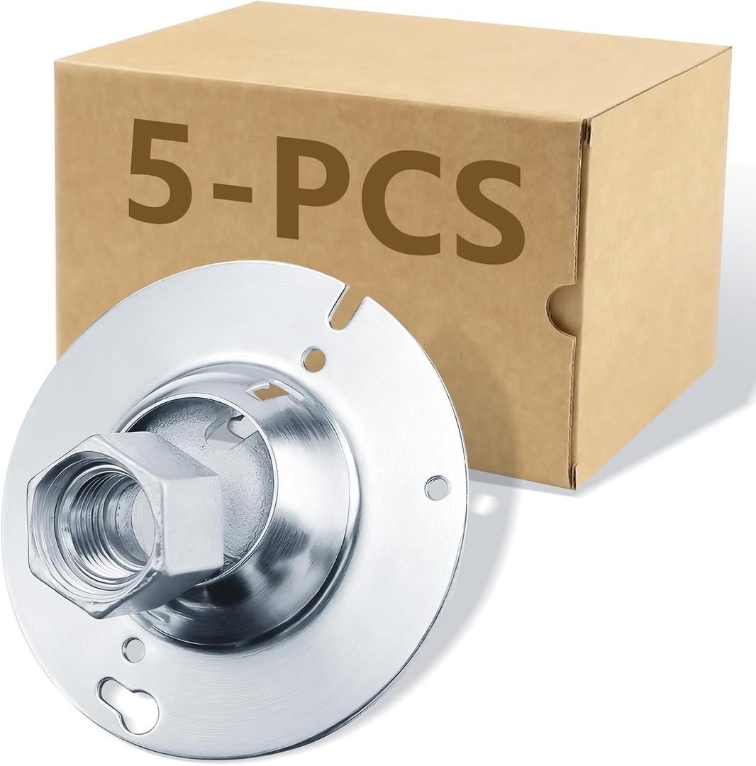 4" Round Swivel Pendant Fixture Hanger Cover for Octagon Electrical Box, 5-Pack Malleable Iron Swivel Hub for 1/2" and 3/4" Conduit, for Pendant Light Fixtures and Security Camera Mounting