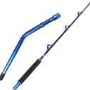Fiblink 2-Piece Saltwater Offshore Heavy Bent/Straight Butt Trolling Rod Fishing Roller Rod Conventional Boat Deep Sea Fishing Pole (5'1"/5'6"/6'/6'6",30-50lb/50-80lb/80-120lb)
