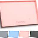 ukeetap Extra Thick Silicone Mat Waterproof with Raised Edge 34" x 22", Under Sink Mat for Kitchen & Bathroom, Kitchen Cabinet Liner, Multi-Purpose for Storage & Protection, Pink