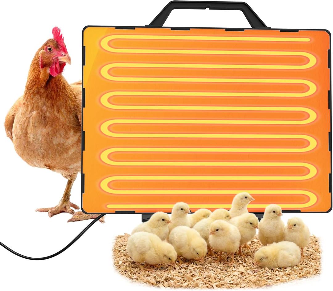 Chicken Coop Heater for Winter, Safe 140W Radiant Heat Panel with ETL Certification, Quiet & Light-Free Design, Ideal for Chicken Coops, Small Pets, and Under Desk Use (15x12)