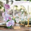 3 x Artificial Flowers Fake Silk Flowers Combo Purple Pink Realistic Mixed Roses Box for DIY Wedding Bridal Bouquets, Centerpieces Arrangements for Faux Flowers with Stems Home Party Decoration