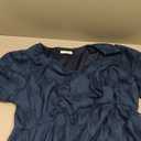 Navy Blue Dress Women Plus Size Wedding Guest Cocktail Fall Semi Formal Floral Long Sleeve Wrap High Low Maxi Dresses, 14 Plus