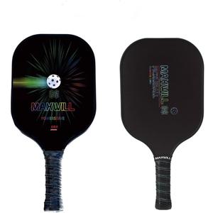 Maxwill Powerserve Pickleball Paddles Set of 2-USAPA Approved for Tournaments | Lightweight 7.8oz for Beginners & Casual Players | Large Sweet Spot & Carbon Fiber Construction
