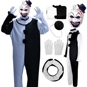 Moive Cosplay Costume Black and White Bodysuit Full Set Halloween (Large)