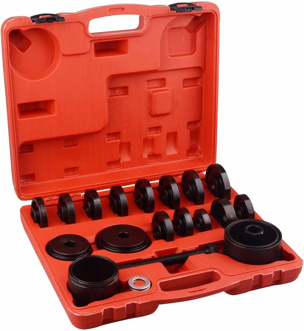 23pcs FWD Front Wheel Drive Bearing Removal Tool, Wheel Bearing Press Kit Bearing Adapters Bearing Installer Tool