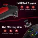 IWGAME Wireless Controller for PS-5/PC, Hall Effect Joysticks & Triggers Gaming Controller with Programmable/Remap/Turbo/LED Light Functions, 3.5MM Headphone Jack, Dual Vibration(Black)