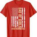 Girl Father's Day Daddy & Dad of Girls Outnumbered T-shirt, Size L