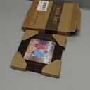 CORE ART 4x4 Picture Frame, Handmade Wood Rustic Brown Photo Frame, High Definition Semi-tempered Glass Wall or Tabletop Display