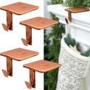 8 Pack Christmas Mantel Hooks for Hanging Garland Heavy Duty Mantel Hanger for Garland Fireplace No Drilling Required Stocking Hanger for Counter Table Fireplace Decoration (Bronze)