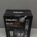 Mueller Multistick 5-in-1 Immersion Blender Handheld,12 Speed Hand Mixer-Turbo Boost, Heaviest Duty Copper Motor, Titanium reinforced Blades Hand Blender, Milk Frother Wand, Whisk, Beaker, Chopper (Gray)