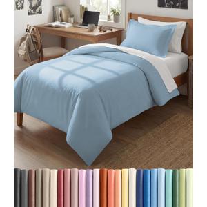 Duvet Cover Twin/Twin XL Size Set - Extra Soft Twin/Twin XL Duvet Cover 68" x 90" with 1 Pillow Sham - Hotel Luxury, Easy Care, Fade Free w/ Zipper Closures & Ties - Comfy & Breathable (Light Blue)
