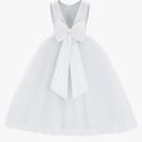 ekidsbridal V-Back Satin Flower Girl  Communion Gown Formal Dress, Size 140