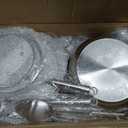 Stainless Steel Cookware Set - 20 PCS Pots and Pans Set with 3-Ply Stainless Steel Frying Pan, Professional Kitchen Cooking Set, Induction Compatible, Oven & Dishwasher Safe