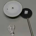 Portable LED Mushroom Table Lamp, 8.46'' Metal Small Cordless Desk Night Light with 5200mAh Rechargeable Battery, Stepless Dimming Lamp with 3 Colors for Bedroom/Bar/Coffee Shop (Silver)