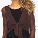 Back From Bali Womens Sheer Shrug Cardigan Lightweight Knit S