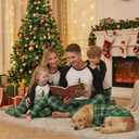 CIYCUIT Family Christmas Pjs Matching Sets Reindeer Christmas Pajamas for Family and Dog (Green, XL)