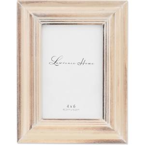 Lawrence Frames 4x6 White Wash Maple Picture Frame, Natural