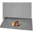 Gisafai 7 Gauge 1'' x 1/2'' Steel Expanded Metal Sheet Flattened Metal Mesh Sheet Steel Mesh for BBQ Grill Smokers, Black(2 Pieces,48 x 24 Inches)