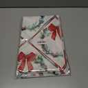 NATSUNO Red and Green Christmas Tapestry, Coquette Red Bow Christmas Wreath Wall Tapestry for Bedroom, Preppy Xmas Holiday Tapestries Wall Hanging for Home Bedroom Living Room Decor, 50x60 Inches