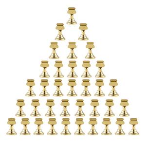 Urban Deco 18 Pieces Table Card Holder Place Card Holders 1.7 inches Gold Steel Card Holders for Photos, Food Signs, Memo Notes, Weddings, Restaurants, Birthdays(Gold 36PK)