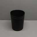 Pu Leather Trash Can, 2.6 Gallon Black Bathroom Trash Can, Small Office Garbage Can Wastebasket for Bedroom, Kitchen, Round Trash Bin Decorative Under-Sink/Desk/Home Easy to Clean