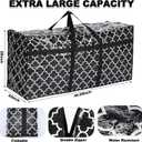 4 Pcs 66 Gallon Large Moving Bags with Zipper and Handles Christmas Tree Bags Foldable Heavy Duty XXL Totes for Christmas 4ft 5ft Tree Skeleton Blankets Storage(Plaid)