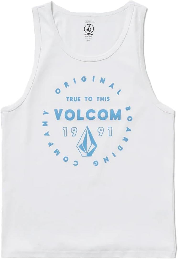Volcom Mens Tank Top - Sleeveless Athletic Shirt - Breathable Cotton, Classic Fit for Beach, Training & Casual Wear (Medium, White) Volcom Mens Tank Top - Sleeveless Athletic Shirt - Breathable Cotton, Classic Fit for Beach, Training & Casual Wear (Medium, White)