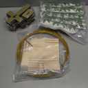 Wesiti 48 Pcs Baptism Centerpiece First Communion Table Decoration 12 Wood Cross 12 Floral Hoop with Stand 24 Foam Rose with Stem for Baptism Baby Shower Wedding(Gold and White, Stylish)