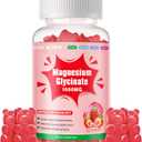 3 x Magnesium Glycinate Gummies 1000mg - Sugar Free Magnesium Potassium Supplement with Vitamin D, B6, CoQ10 for Calm Mood & Sleep Support - 60 Strawberry Gummies