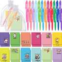 Eersida 48 Pcs Staff Employee Appreciation Gifts Bulk Christmas Animals Sticky Notes 30 Sheets of Each and 24 Pens with Organza Bags Christmas Appreciation Gifts Supplies for Office Coworker Employee