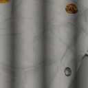 MESHELLY Fashion Pink Shower Curtain 60Wx72H Flower Perfume Girly Curtain for Girls Women White Gray Gold Marble Fabric High Heels Magazine Books Bathroom Decor with 12 Hooks